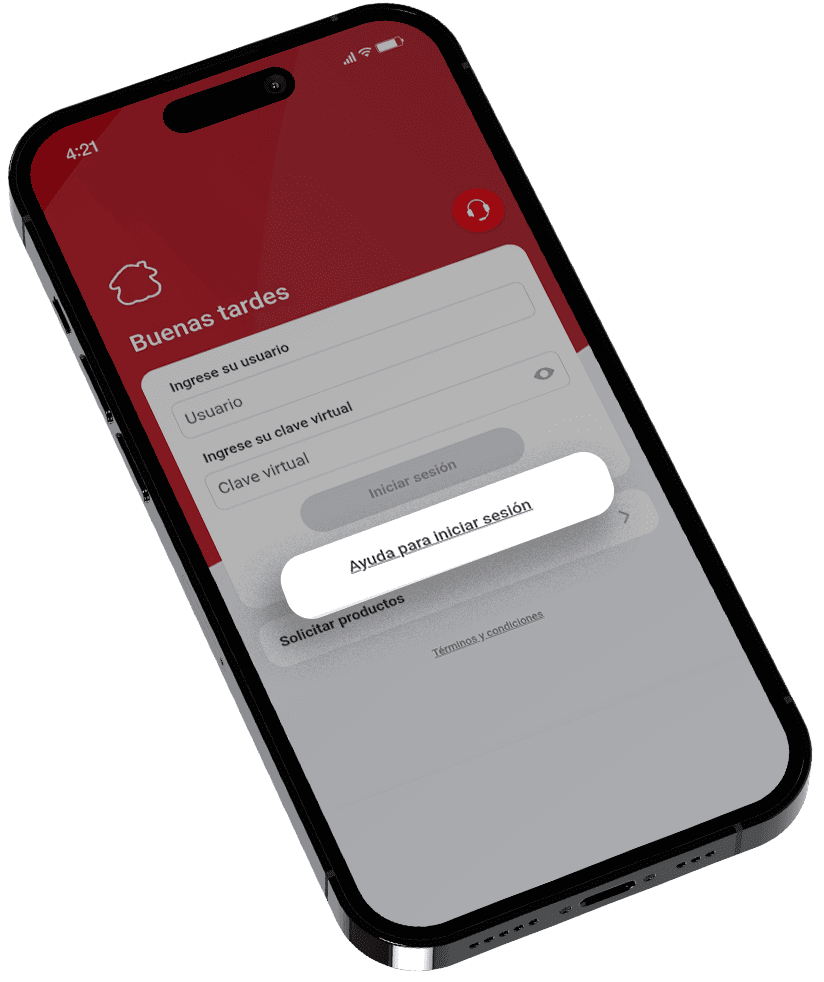 Seleccione número de identificacion y clave virtual